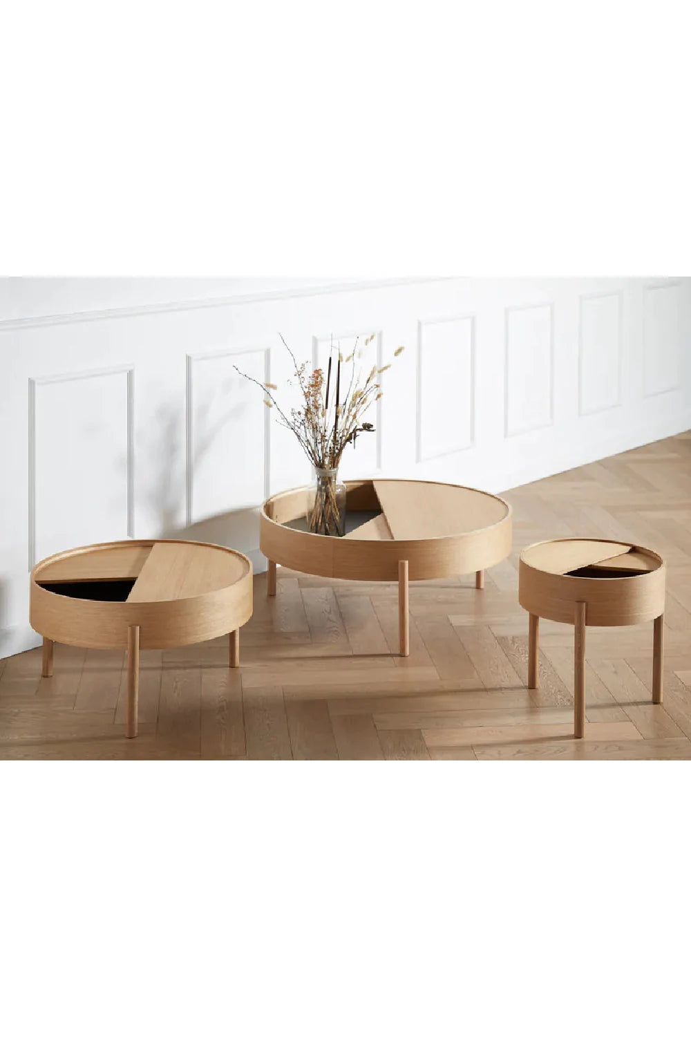 Contemporary Round Coffee Table L | WOUD Arc | Woodfurniture.com