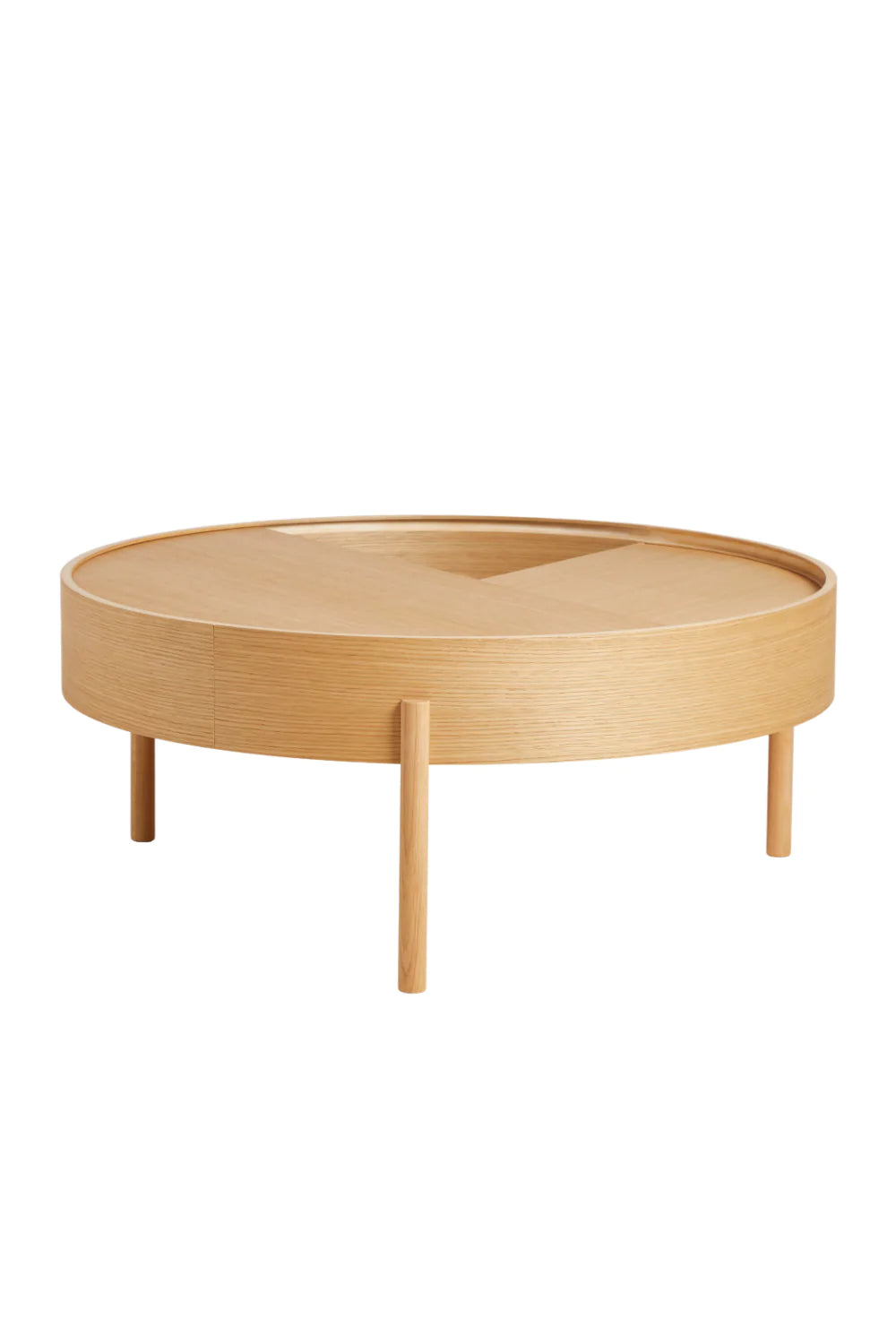 Contemporary Round Coffee Table L | WOUD Arc | Woodfurniture.com