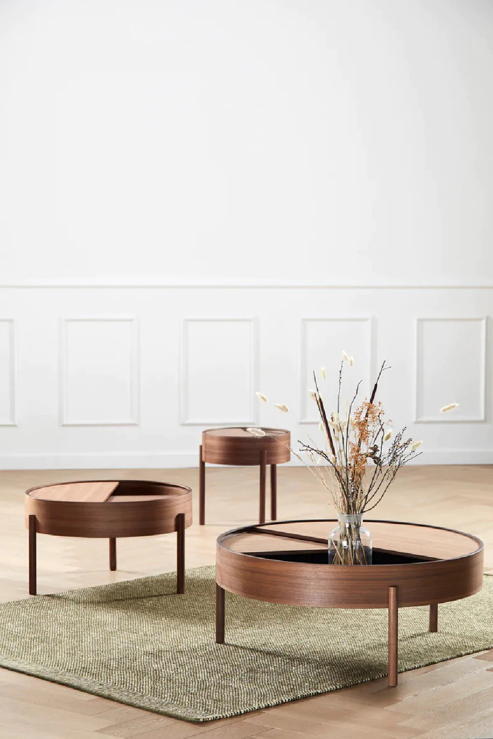 Contemporary Round Coffee Table L | WOUD Arc | Woodfurniture.com