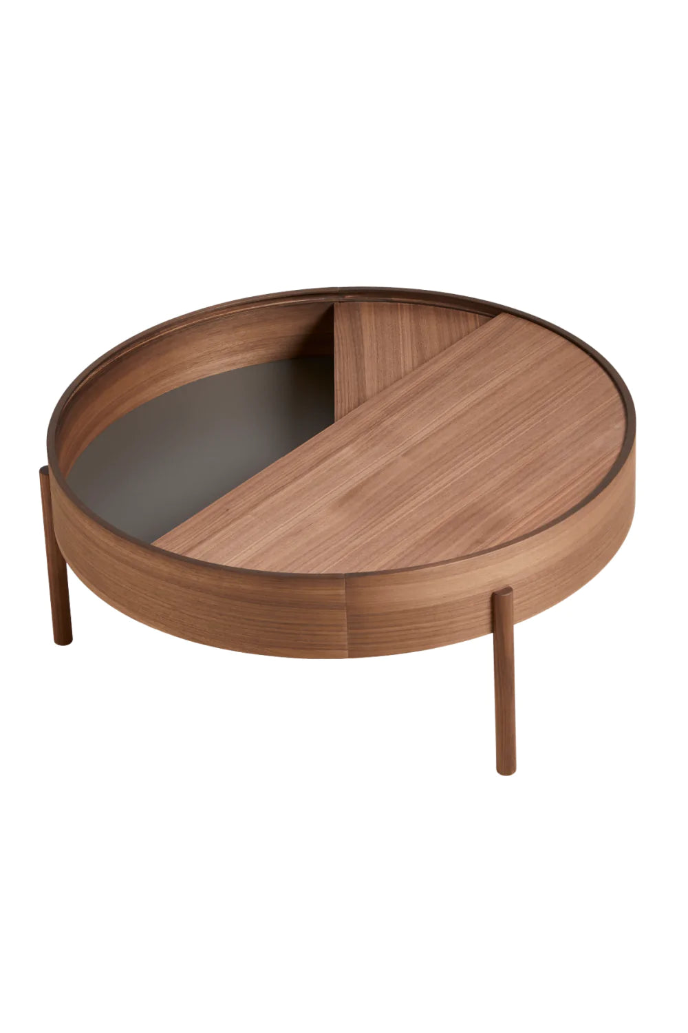 Contemporary Round Coffee Table L | WOUD Arc | Woodfurniture.com