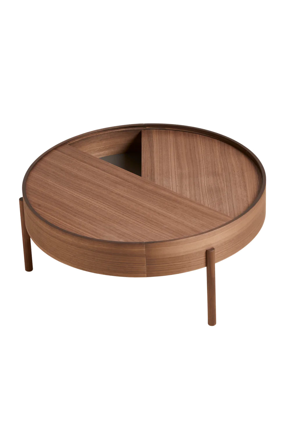 Contemporary Round Coffee Table L | WOUD Arc | Woodfurniture.com