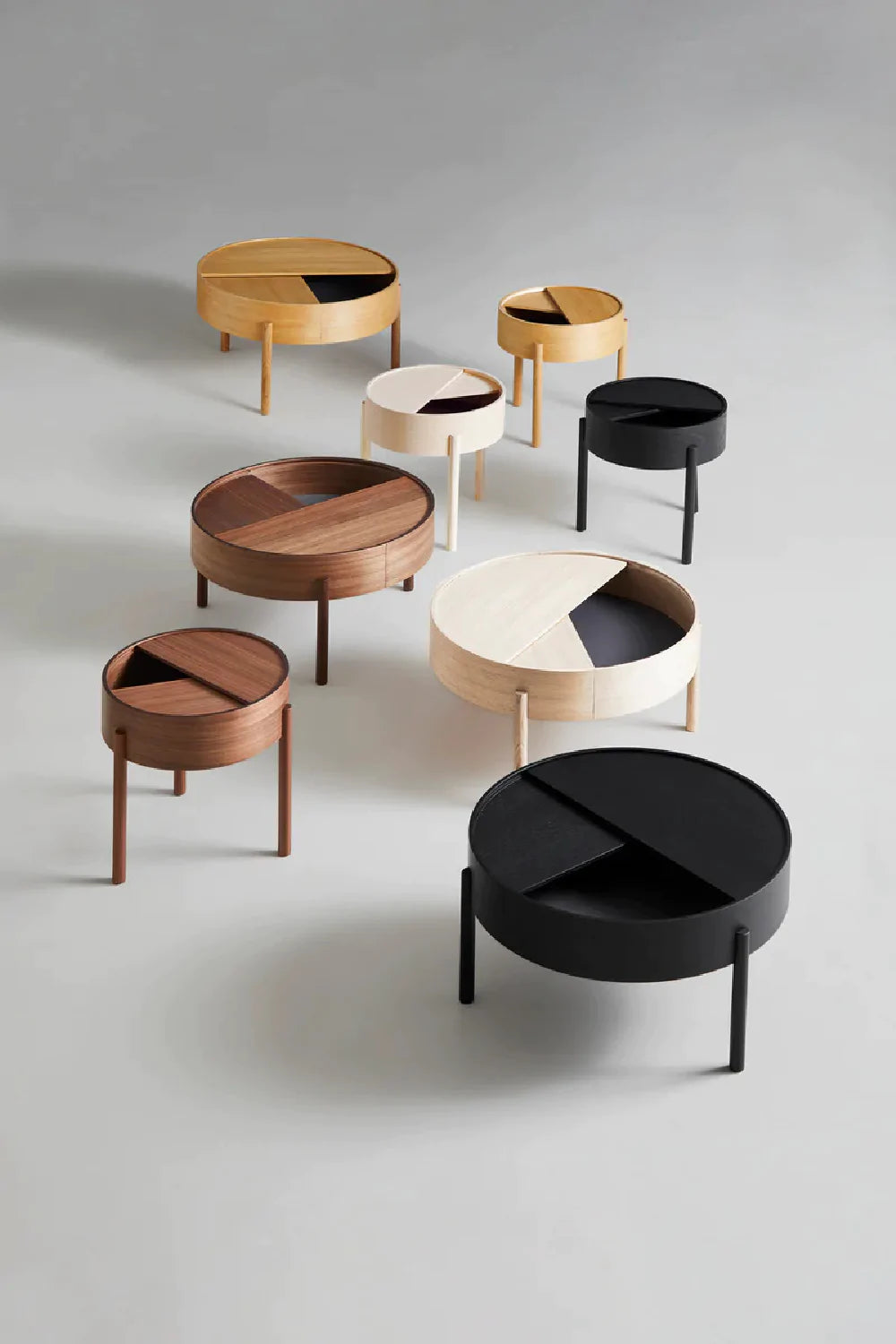 Contemporary Round Coffee Table M | WOUD Arc | Woodfurniture.com