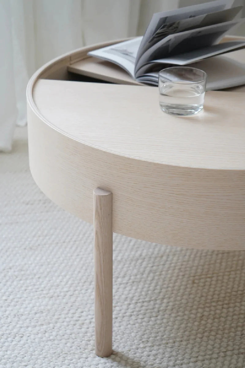 Contemporary Round Coffee Table M | WOUD Arc | Woodfurniture.com