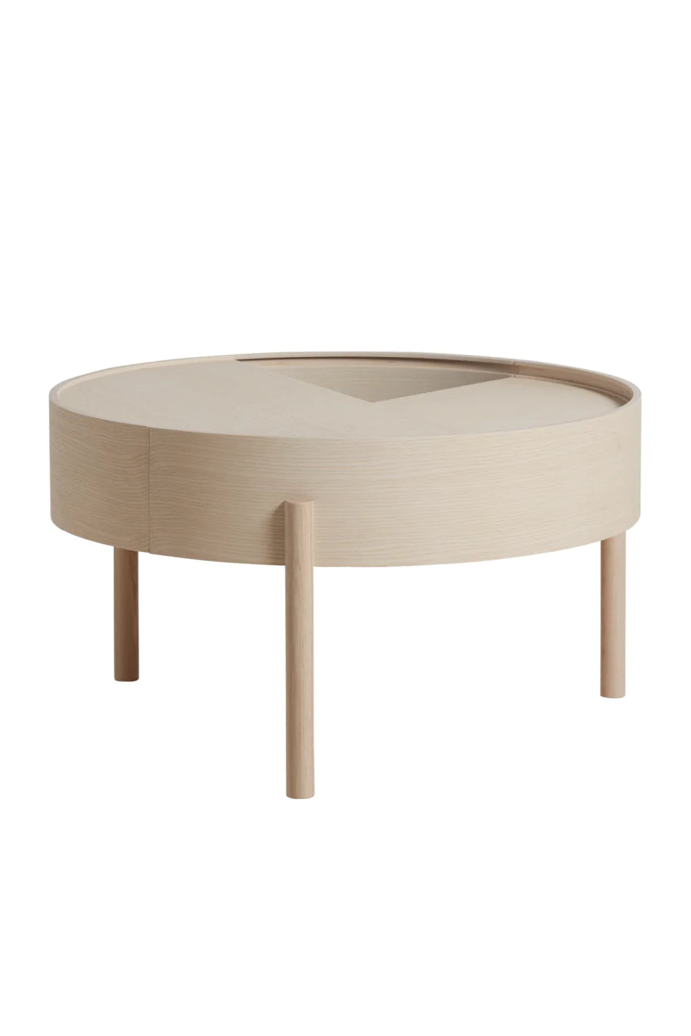 Contemporary Round Coffee Table M | WOUD Arc | Woodfurniture.com