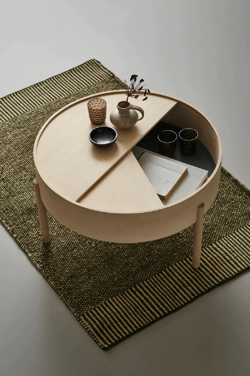 Contemporary Round Coffee Table M | WOUD Arc | Woodfurniture.com