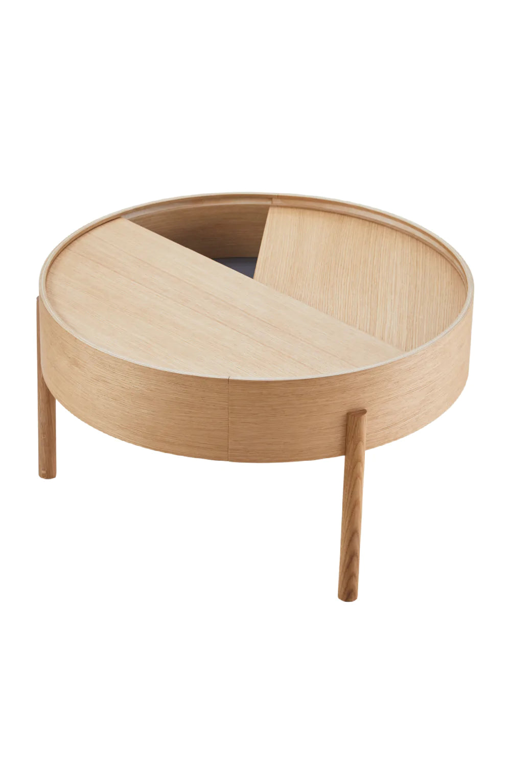 Contemporary Round Coffee Table M | WOUD Arc | Woodfurniture.com