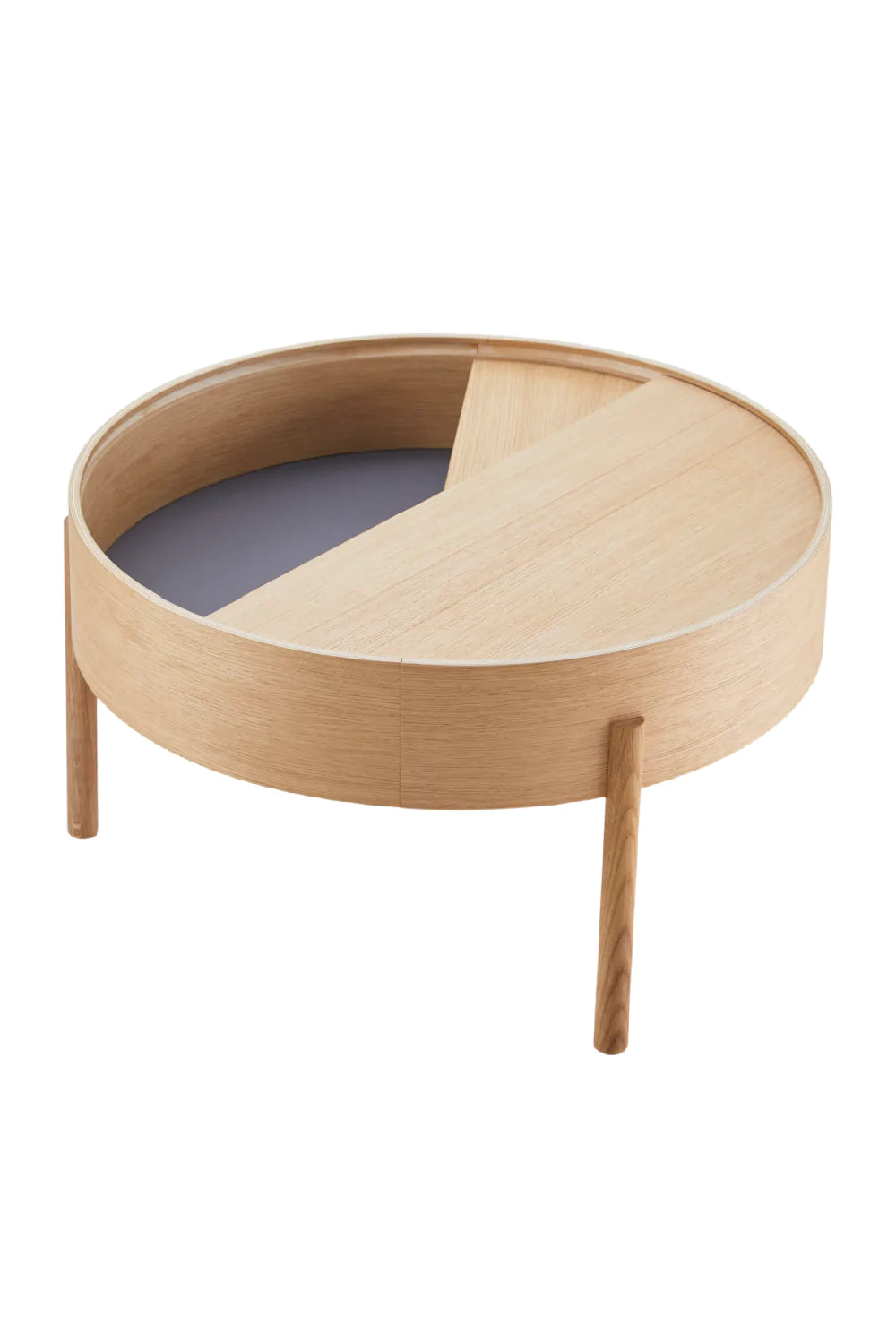 Contemporary Round Coffee Table M | WOUD Arc | Woodfurniture.com