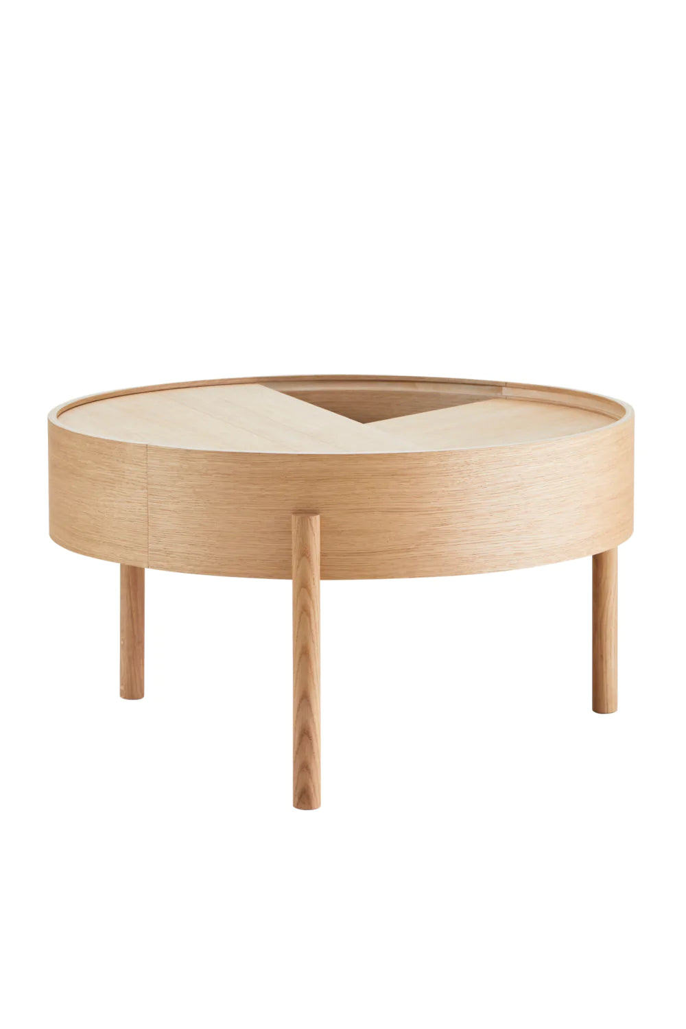 Contemporary Round Coffee Table M | WOUD Arc | Woodfurniture.com