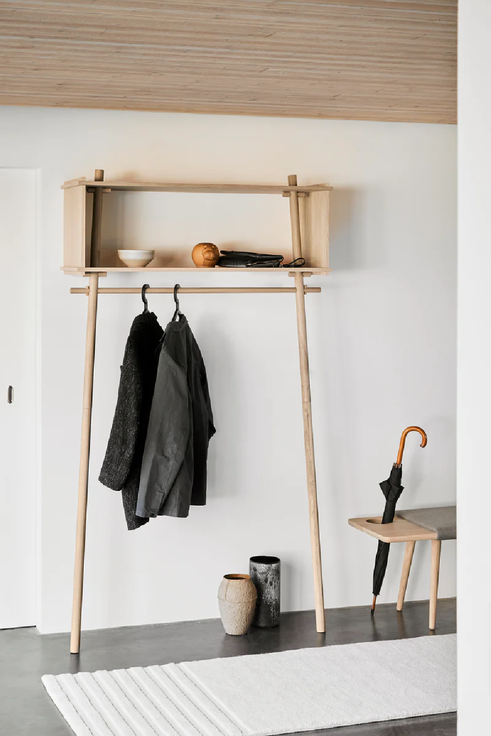 Oak Minimalist Wardrobe L | WOUD Töjbox | Woodfurniture.com