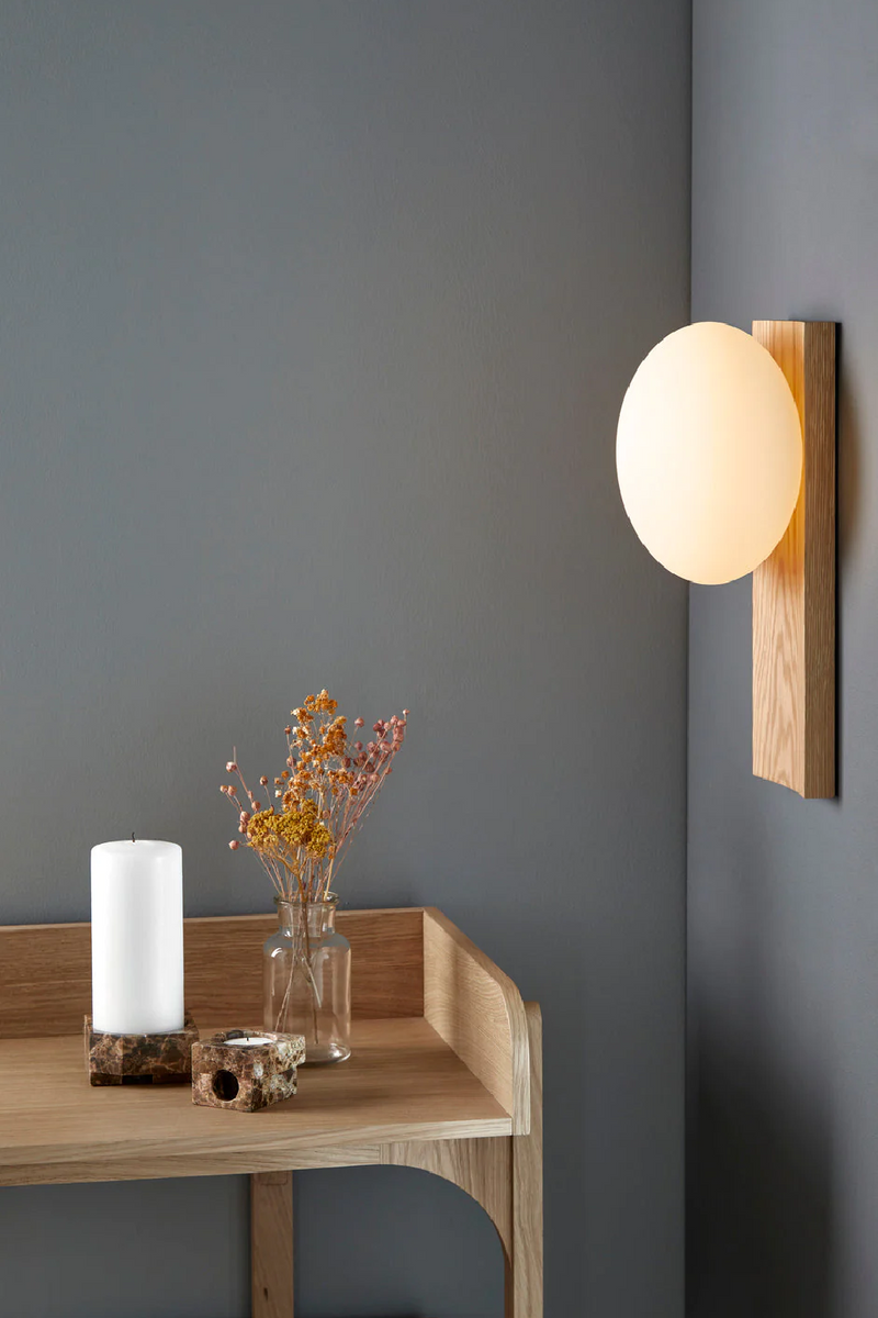 Contemporary Ovoid Table/Wall Lamp | WOUD Dew | Woodfurniture.com
