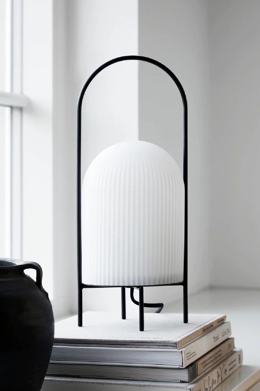 White Glass Contemporary Table Lamp | WOUD Ghost | Woodfurniture.com