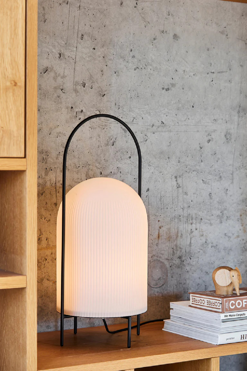 White Glass Contemporary Table Lamp | WOUD Ghost | Woodfurniture.com