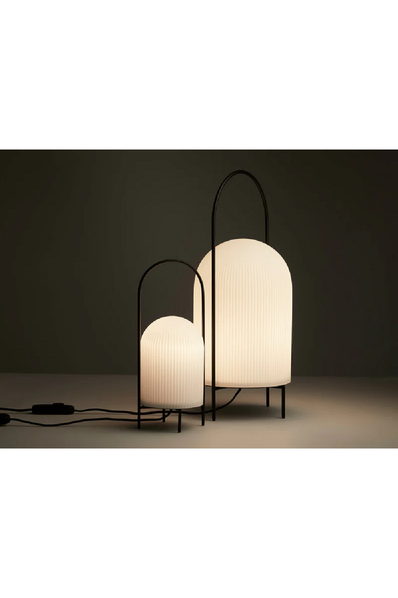 White Glass Contemporary Floor Lamp | WOUD Ghost | Woodfurniture.com
