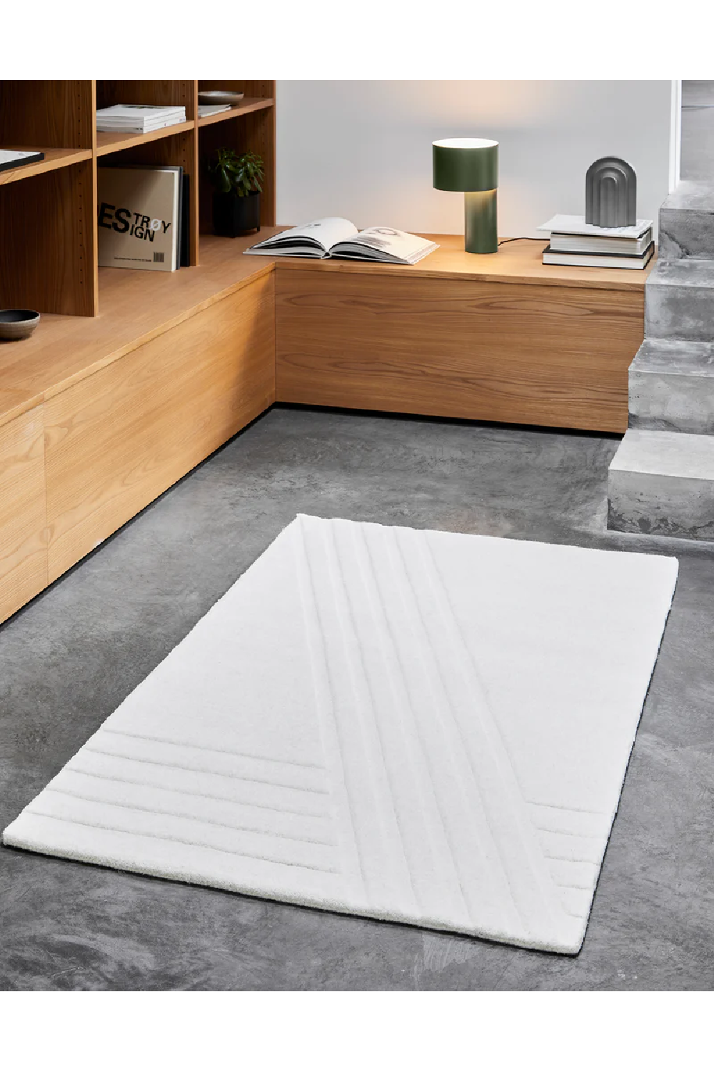 Off White Wool Rug | WOUD Kyoto | Oroatrade.com