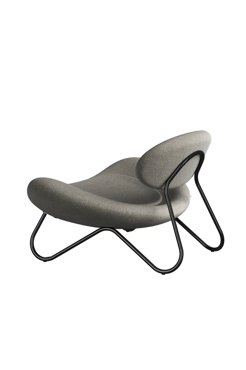 Black Framed Bouclé Lounge Chair | WOUD Meadow | Woodfurniture.com