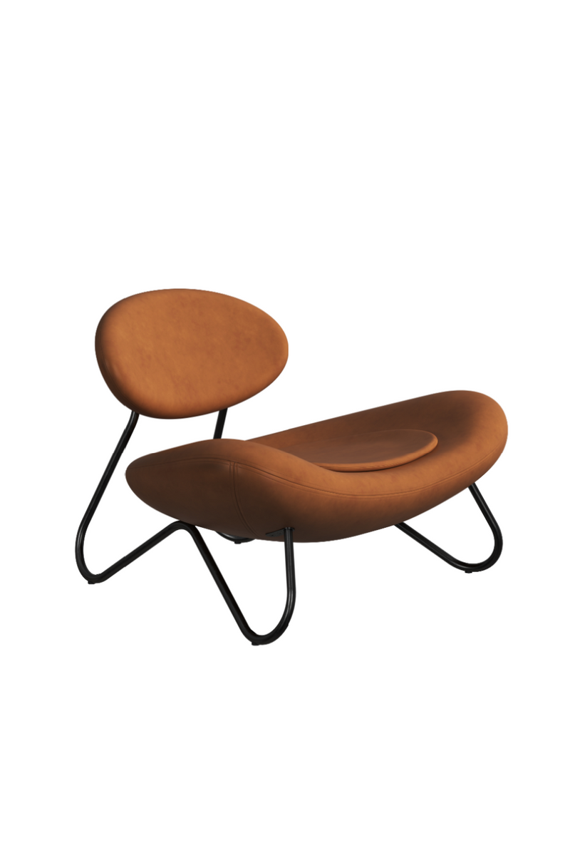 Brown Leather Lounge Chair | WOUD Meadow | Woodfurniture.com