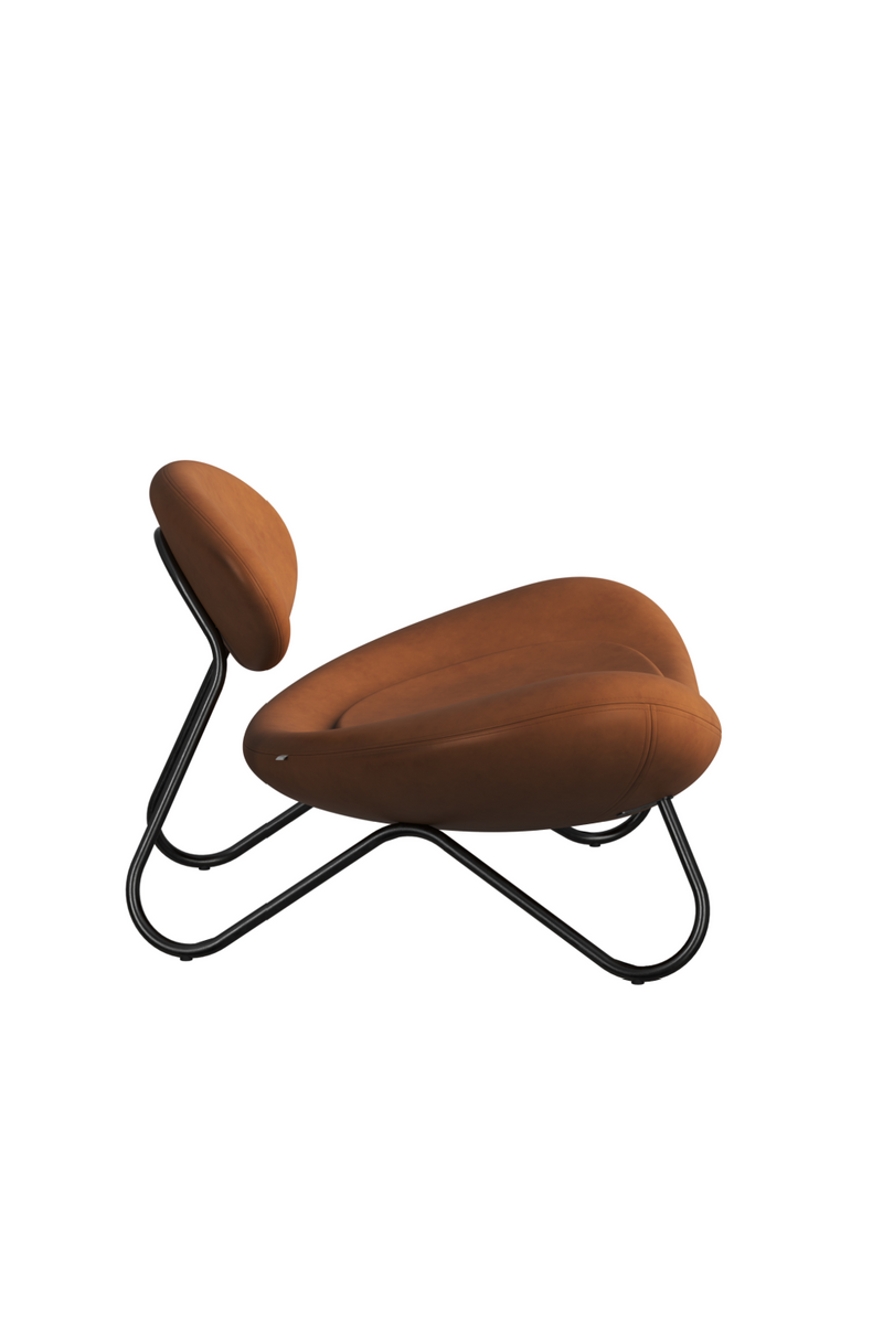 Brown Leather Lounge Chair | WOUD Meadow | Woodfurniture.com