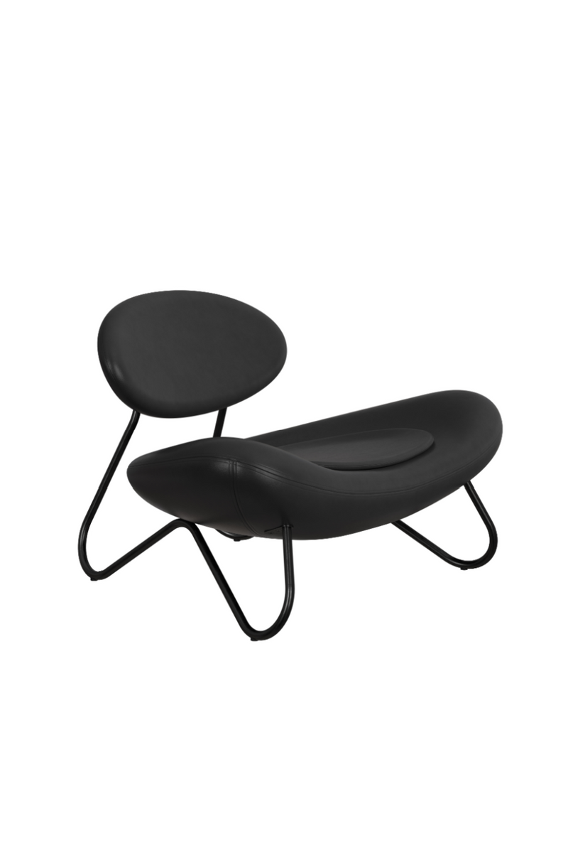 Black Leather Lounge Chair | WOUD Meadow | Woodfurniture.com