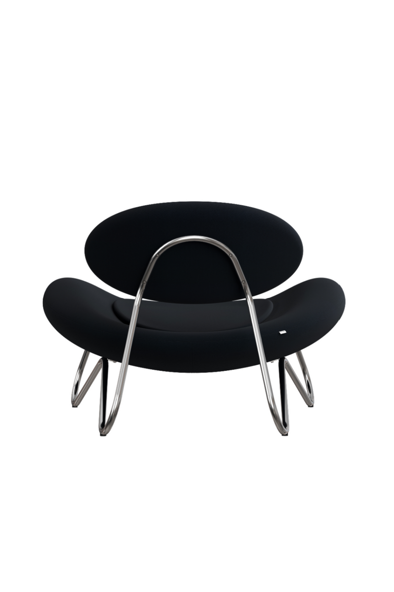 Chrome Framed Modern Lounge Chair | WOUD Meadow | Woodfurniture.com