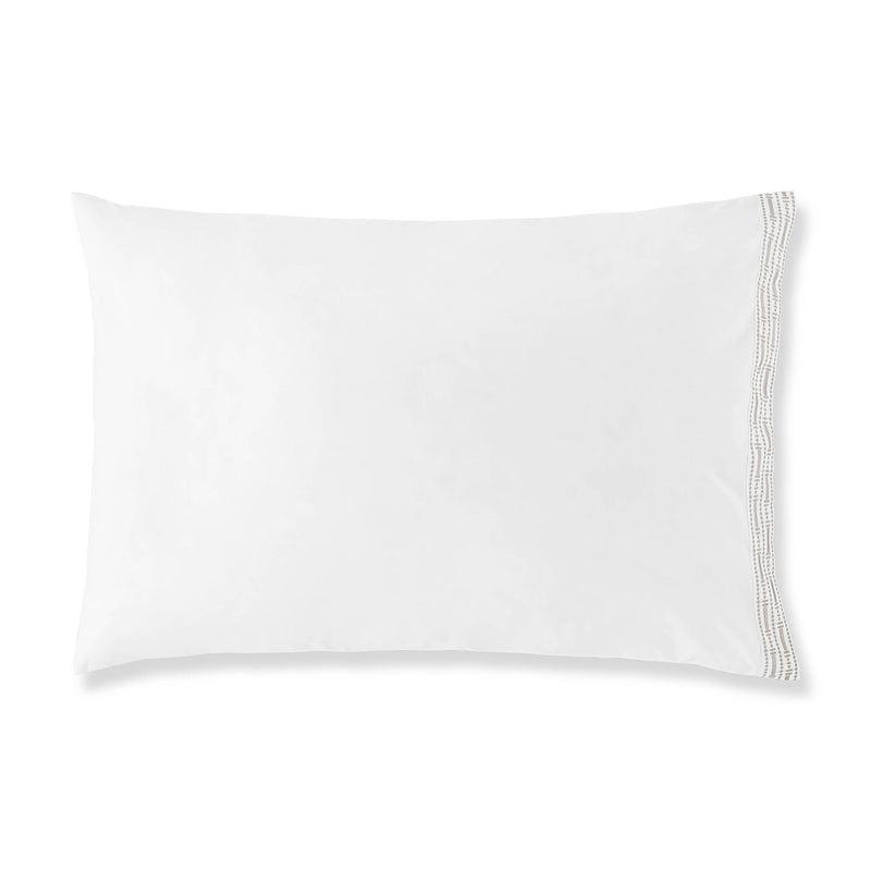 400TC Percale Embroidered Pillowcase Set | Amalia Home Memória | Woodfurniture.com