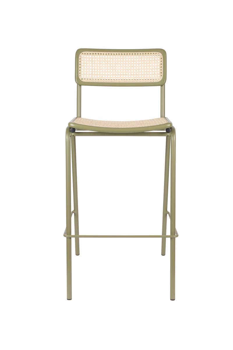 Wood Framed Rattan Bar Stools (2) | Zuiver Jort | Woodfurniture.com