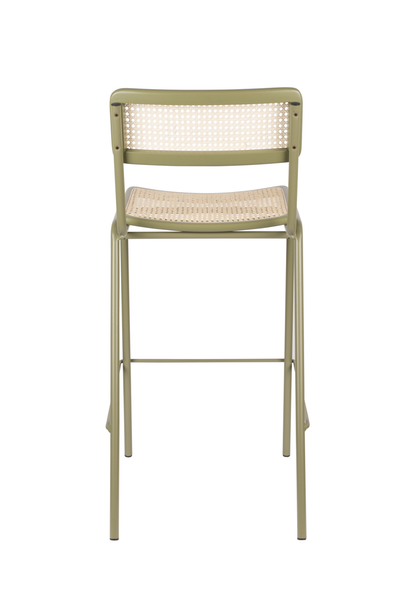 Wood Framed Rattan Bar Stools (2) | Zuiver Jort | Woodfurniture.com