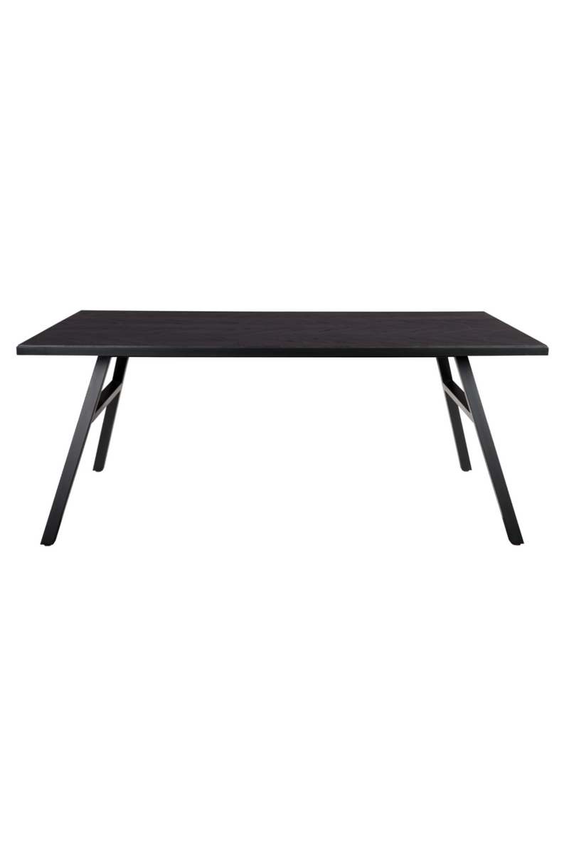 Rectangular Black Herringbone Dining Table (S) | Zuiver Seth | Woodfurniture.com