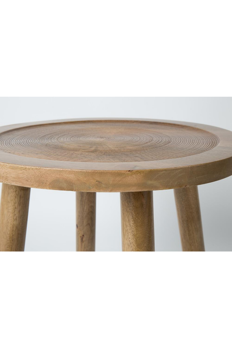 Carved Wooden Top End Table (S) | Zuiver Dendron | Woodfurniture.com