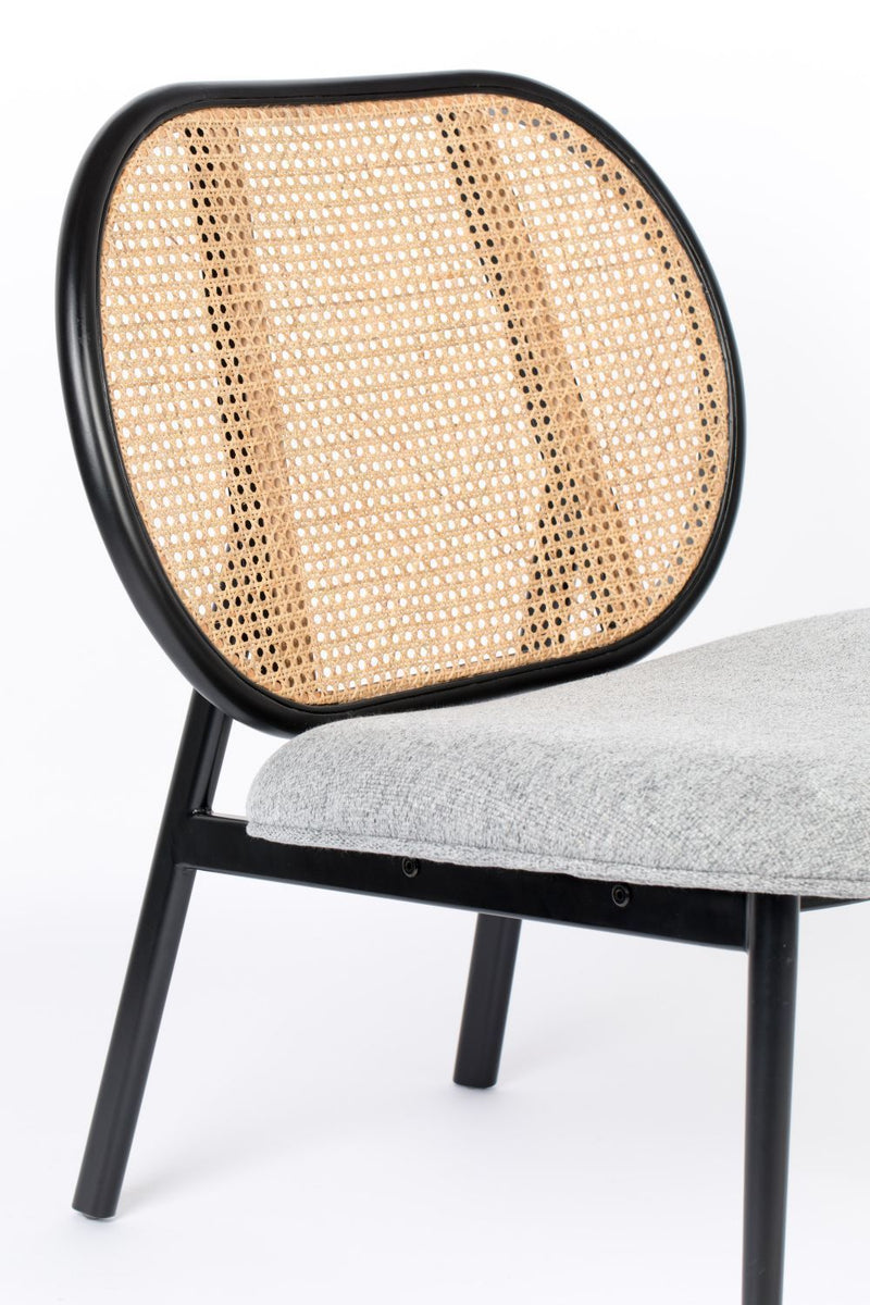 Gray Rattan Lounge Chair | Zuiver Spike | Woodfurniture.com