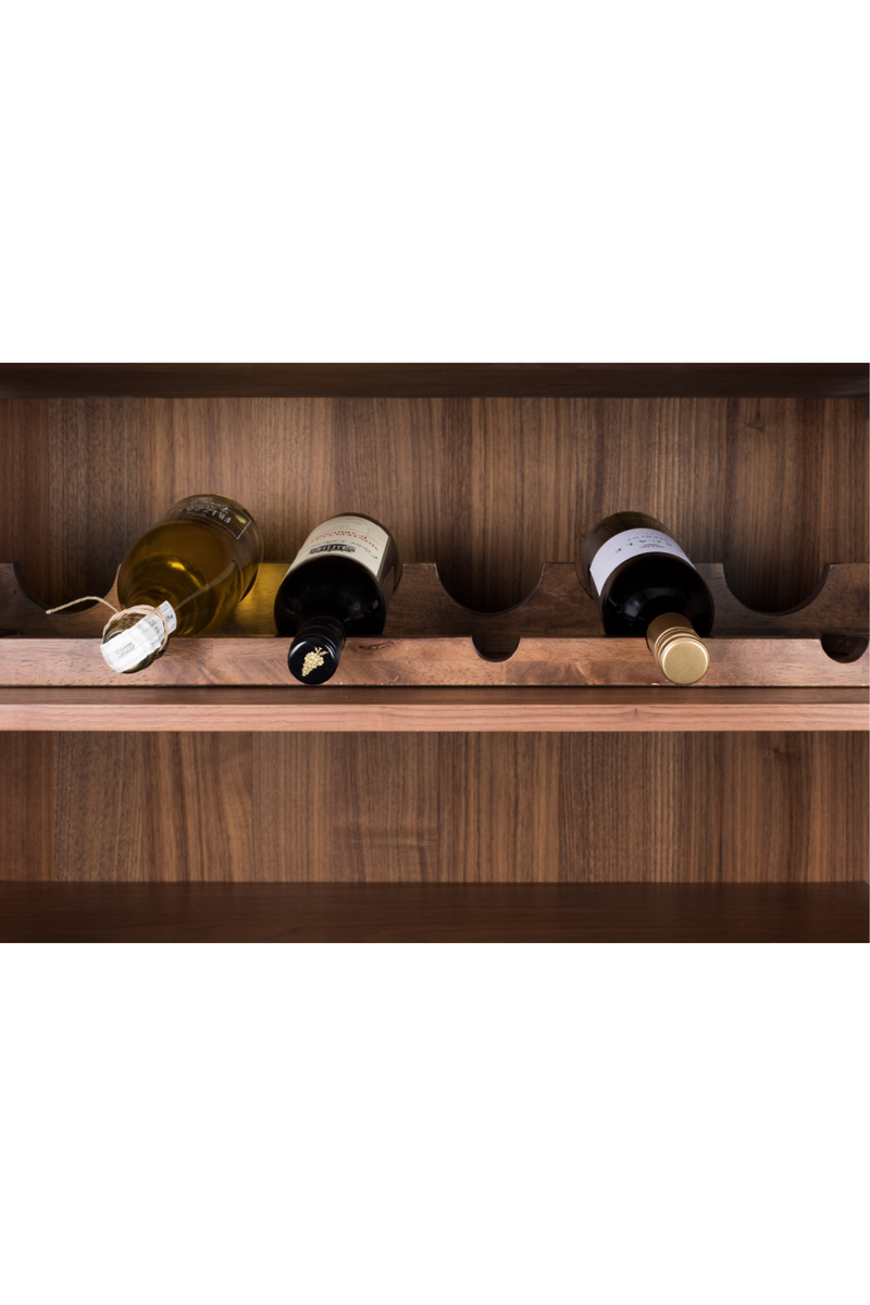 Brown Walnut Wine Cabinet | Zuiver Travis | Woodfurniture.com