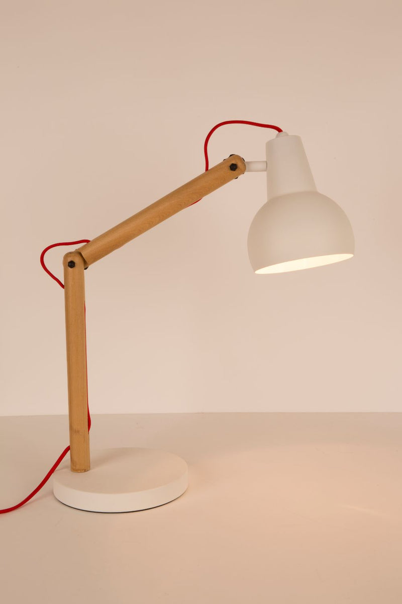 Koppeling zo veel hoeveelheid verkoop White Shade Desk Lamp | Zuiver | European Wood Furniture