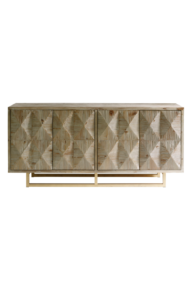 Golden Frame Wooden Geometric Sideboard | Andrew Martin Cubist | Woodfurniture.com