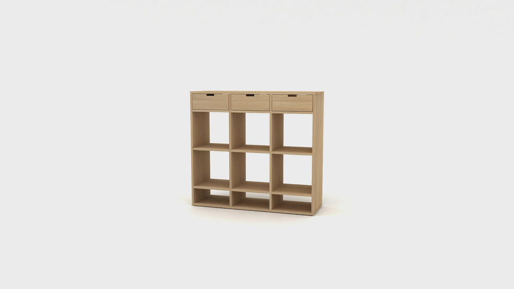 Solid Teak Bookcase | Tikamoon Miho | Woodfurniture.com.