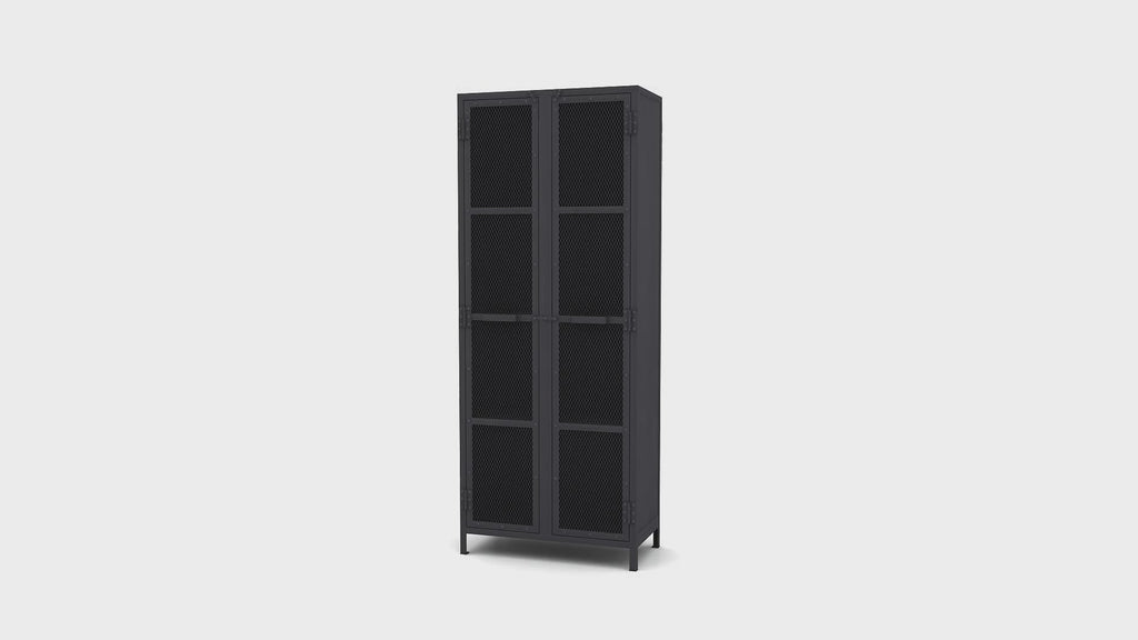 Metal Mesh Kitchen Cabinet | Tikamoon Cleo | Wood Furniture